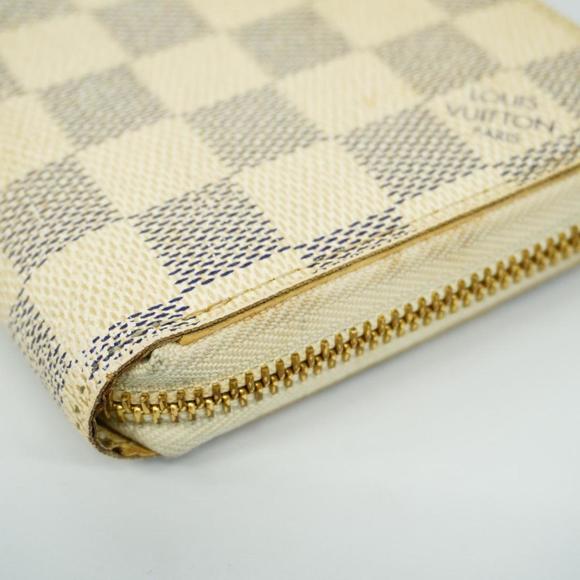 Louis Vuitton Long Wallet Damier Azur Zippy N60019 White Men's Women's - Picture 6 of 15